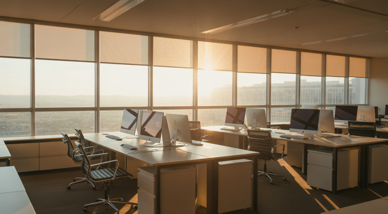 Sauberes, aufgeräumtes Büro